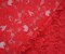 Red Cotton-Polyester Floral Crochet Lace Knit Fabric By the Yard